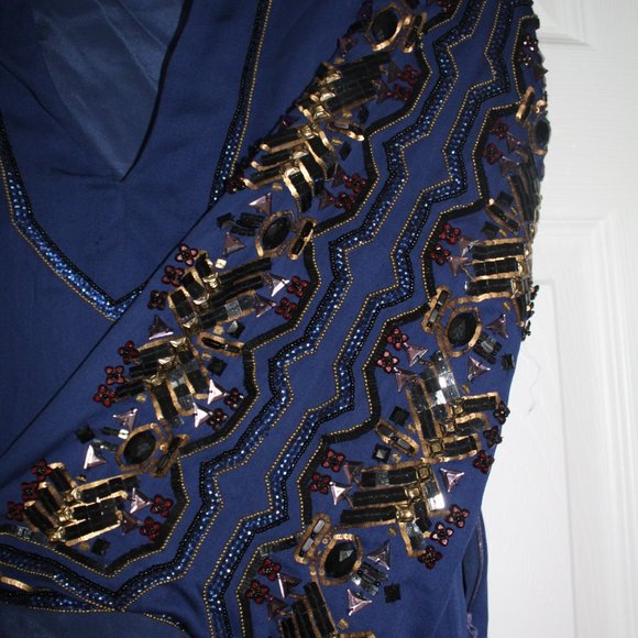 Blue Evening Dress by Jenny Packham - Picture 1 of 5